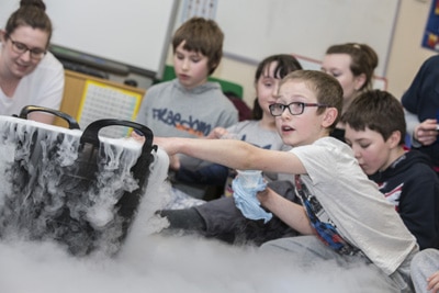 Science Boffins with Dry Ice